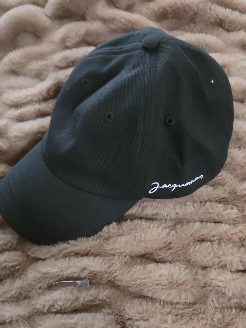 Jacquemus Black Embroidered Logo Baseball Cap